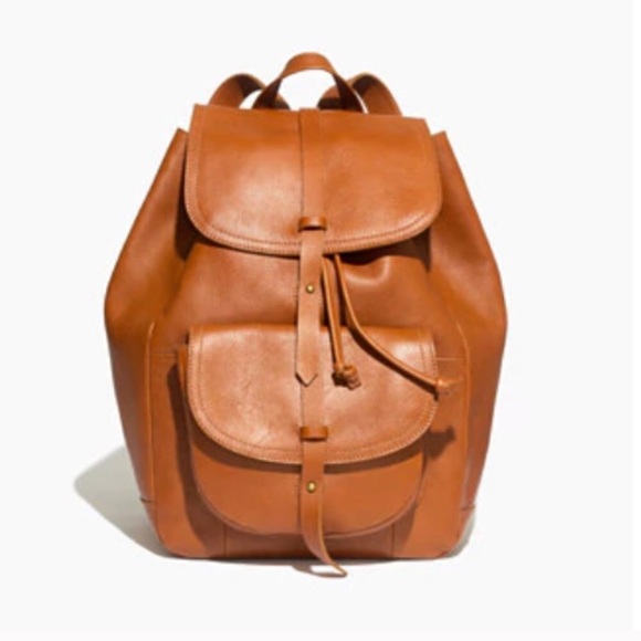 Madewell Handbags - Madewell Leather Bookbag Transport Rucksack Bag